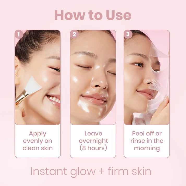 Mascarilla facial de colágeno con efecto lifting